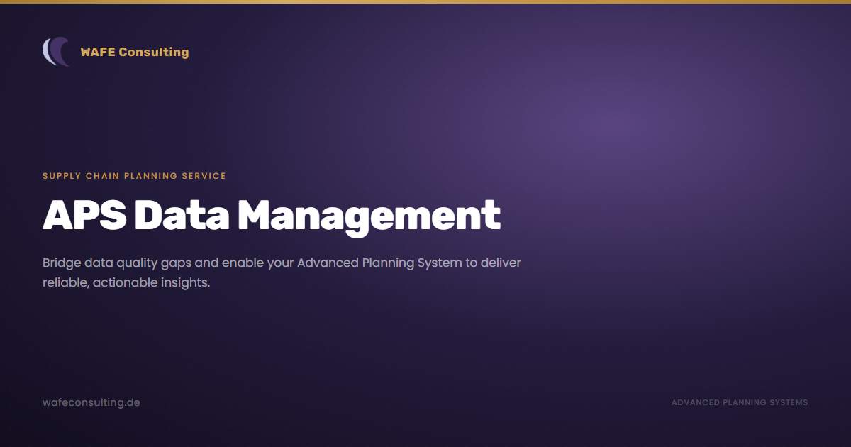 APS Data Management Services | WAFE Consulting